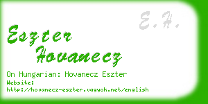 eszter hovanecz business card